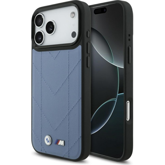 BMW Case M Quilted Logo MagSafe for iPhone 17 Pro Max blue - (BMHMP17X25PSECHB)