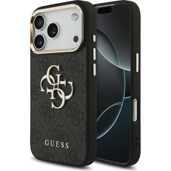 Guess Case 4G Big 4G Classic Logo for iPhone 17 Pro black gold - (GUHCP17L4GMGCGR)