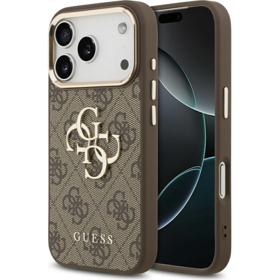 Guess Case 4G Big 4G Classic Logo for iPhone 17 Pro brown gold - (GUHCP17L4GMGCBR)