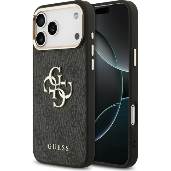 Guess Case 4G Big 4G Classic Logo for iPhone 17 Pro Max black gold - (GUHCP17X4GMGCGR)