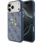 Guess Case 4G Big 4G Classic Logo for iPhone 17 Pro Max blue gold - (GUHCP17X4GMGCBL)