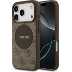 Guess Case 4G Circle Classic Logo MagSafe for iPhone 17 Pro brown - (GUHMP17LP4PGRSGW)