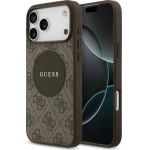 Guess Case 4G Circle Classic Logo MagSafe for iPhone 17 Pro Max brown - (GUHMP17XP4PGRSGW)