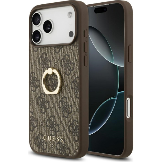 Guess Case 4G Ring Stand for iPhone 17 Pro Max brown - (GUHCP17X4GMRBR)
