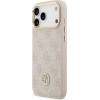 Guess Case 4G Strass Logo & Big Strap Metal Buttons MagSafe for iPhone 17 Pro Max pink - (GUHMP17XP4G4DCSP)