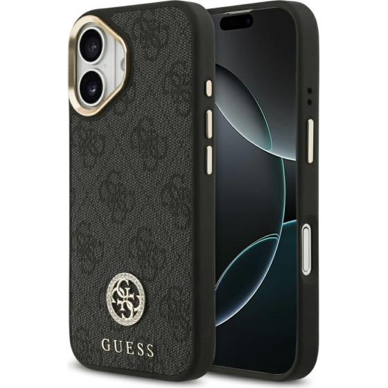 Guess Case 4G Strass Logo MagSafe for iPhone 17 black - (GUHMP17SP4GRMDEK)