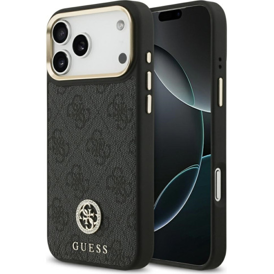 Guess Case 4G Strass Logo MagSafe for iPhone 17 Pro Max black - (GUHMP17XP4GRMDEK)