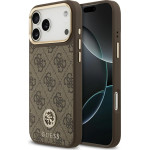 Guess Case 4G Strass Logo MagSafe for iPhone 17 Pro Max brown - (GUHMP17XP4GRMDEW)
