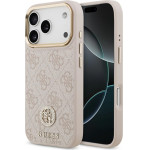 Guess Case 4G Strass Logo MagSafe for iPhone 17 Pro pink - (GUHMP17LP4GRMDEP)