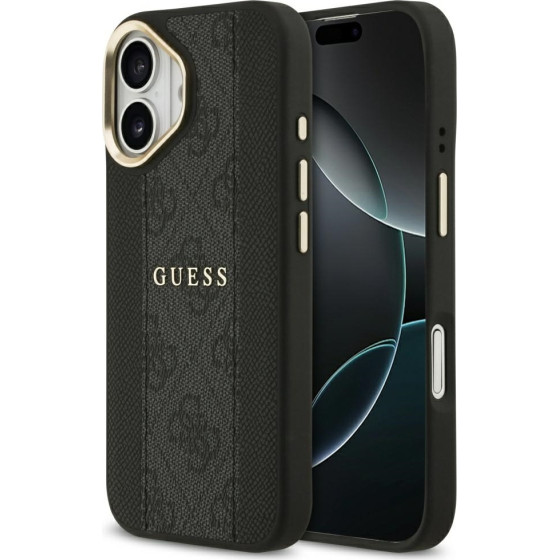 Guess Case 4G Stripe MagSafe for iPhone 17 black - (GUHMP17SPG4SEMCK)