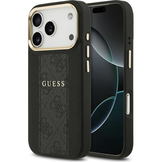 Guess Case 4G Stripe MagSafe for iPhone 17 Pro black - (GUHMP17LPG4SEMCK)