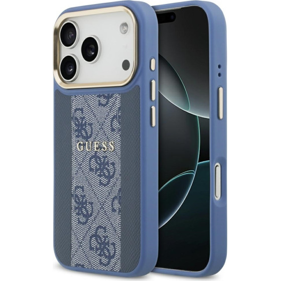 Guess Case 4G Stripe MagSafe for iPhone 17 Pro blue - (GUHMP17LPG4SEMCB)