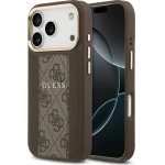 Guess Case 4G Stripe MagSafe for iPhone 17 Pro brown - (GUHMP17LPG4SEMCW)