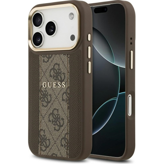 Guess Case 4G Stripe MagSafe for iPhone 17 Pro brown - (GUHMP17LPG4SEMCW)
