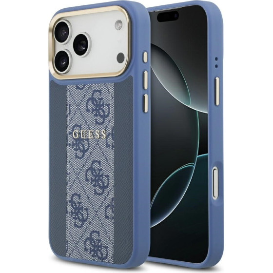 Guess Case 4G Stripe MagSafe for iPhone 17 Pro Max blue - (GUHMP17XPG4SEMCB)