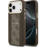 Guess Case 4G Stripe MagSafe for iPhone 17 Pro Max brown - (GUHMP17XPG4SEMCW)