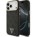 Guess Case 4G Triangle Logo MagSafe for iPhone 17 Pro Max black gold - (GUHMP17XP4GTDGMK)