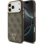 Guess Case 4G Triangle Logo MagSafe for iPhone 17 Pro Max brown gold - (GUHMP17XP4GTDGMW)