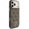 Guess Case 4G Triangle Logo MagSafe for iPhone 17 Pro Max brown gold - (GUHMP17XP4GTDGMW)