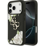 Guess Case Grained Roses & Big 4G Logo for iPhone 17 Pro black - (GUHCP17LPGROP4MK)
