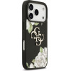 Guess Case Grained Roses & Big 4G Logo for iPhone 17 Pro black - (GUHCP17LPGROP4MK)