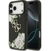 Guess Case Grained Roses & Big 4G Logo for iPhone 17 Pro Max black - (GUHCP17XPGROP4MK)
