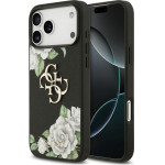 Guess Case Grained Roses & Big 4G Logo for iPhone 17 Pro Max black - (GUHCP17XPGROP4MK)