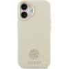 Guess Case Grained Strass Logo MagSafe for iPhone 17 beige - (GUHMP17SPGCRMDEE)