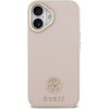 Guess Case Grained Strass Logo MagSafe for iPhone 17 pink - (GUHMP17SPGCRMDEP)