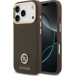 Guess Case Grained Strass Logo MagSafe for iPhone 17 Pro brown - (GUHMP17LPGCRMDEW)