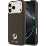 Guess Case Grained Strass Logo MagSafe for iPhone 17 Pro Max brown - (GUHMP17XPGCRMDEW)