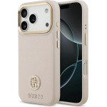 Guess Case Grained Strass Logo MagSafe for iPhone 17 Pro pink - (GUHMP17LPGCRMDEP)