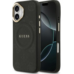 Guess Case Peony Hot Stamp MagSafe for iPhone 17 black - (GUHMP17SPSAMSECK)