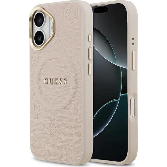 Guess Case Peony Hot Stamp MagSafe for iPhone 17 pink - (GUHMP17SPSAMSECP)