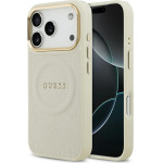 Guess Case Peony Hot Stamp MagSafe for iPhone 17 Pro beige - (GUHMP17LPSAMSECE)