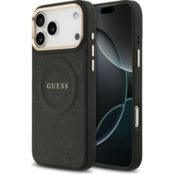 Guess Case Peony Hot Stamp MagSafe for iPhone 17 Pro Max black - (GUHMP17XPSAMSECK)