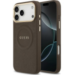 Guess Case Peony Hot Stamp MagSafe for iPhone 17 Pro Max brown - (GUHMP17XPSAMSECW)