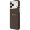 Guess Case Peony Hot Stamp MagSafe for iPhone 17 Pro Max brown - (GUHMP17XPSAMSECW)
