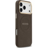 Guess Case Peony Hot Stamp MagSafe for iPhone 17 Pro Max brown - (GUHMP17XPSAMSECW)