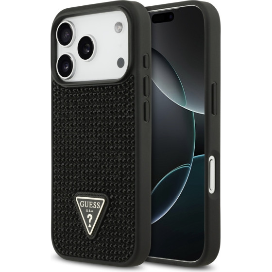 Guess Case Rhinestone Triangle Logo for iPhone 17 Pro black - (GUHCP17LHDGTPK)