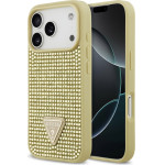 Guess Case Rhinestone Triangle Logo for iPhone 17 Pro gold - (GUHCP17LHDGTPD)