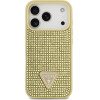 Guess Case Rhinestone Triangle Logo for iPhone 17 Pro gold - (GUHCP17LHDGTPD)
