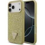 Guess Case Rhinestone Triangle Logo for iPhone 17 Pro Max gold - (GUHCP17XHDGTPD)