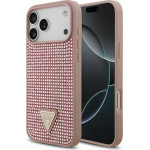 Guess Case Rhinestone Triangle Logo for iPhone 17 Pro Max pink - (GUHCP17XHDGTPP)