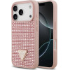 Guess Case Rhinestone Triangle Logo for iPhone 17 Pro pink - (GUHCP17LHDGTPP)