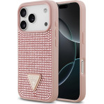 Guess Case Rhinestone Triangle Logo for iPhone 17 Pro pink - (GUHCP17LHDGTPP)