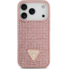Guess Case Rhinestone Triangle Logo for iPhone 17 Pro pink - (GUHCP17LHDGTPP)
