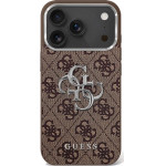 Guess Etui 4G Big 4G Classic Logo do iPhone 17 brazowy srebrny - (GUHCP17SP4G4SMCW)