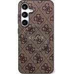 Guess Etui 4G Ring Classic Logo MagSafe do Samsung Galaxy S25 FE brazowy - (GUHMS25FEG4GFRW)