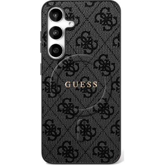 Guess Etui 4G Ring Classic Logo MagSafe do Samsung Galaxy S25 FE czarny - (GUHMS25FEG4GFRK)